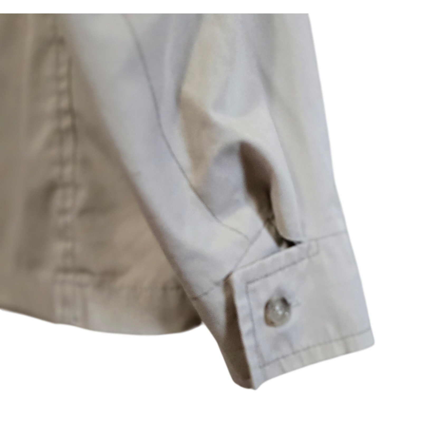 Vintage London Fog Classic 1970’s Beige Zip Front Utility Jacket Tan Size 44 XL