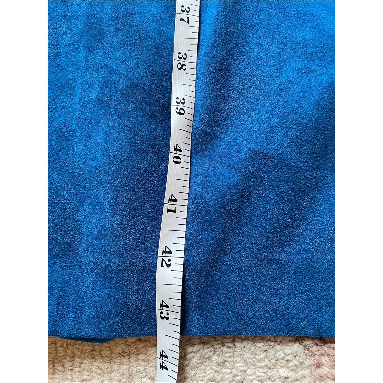 Vtg Count Romi LTD Ultrasuede Dress 80s Cobalt Royal Blue Midi Size 10