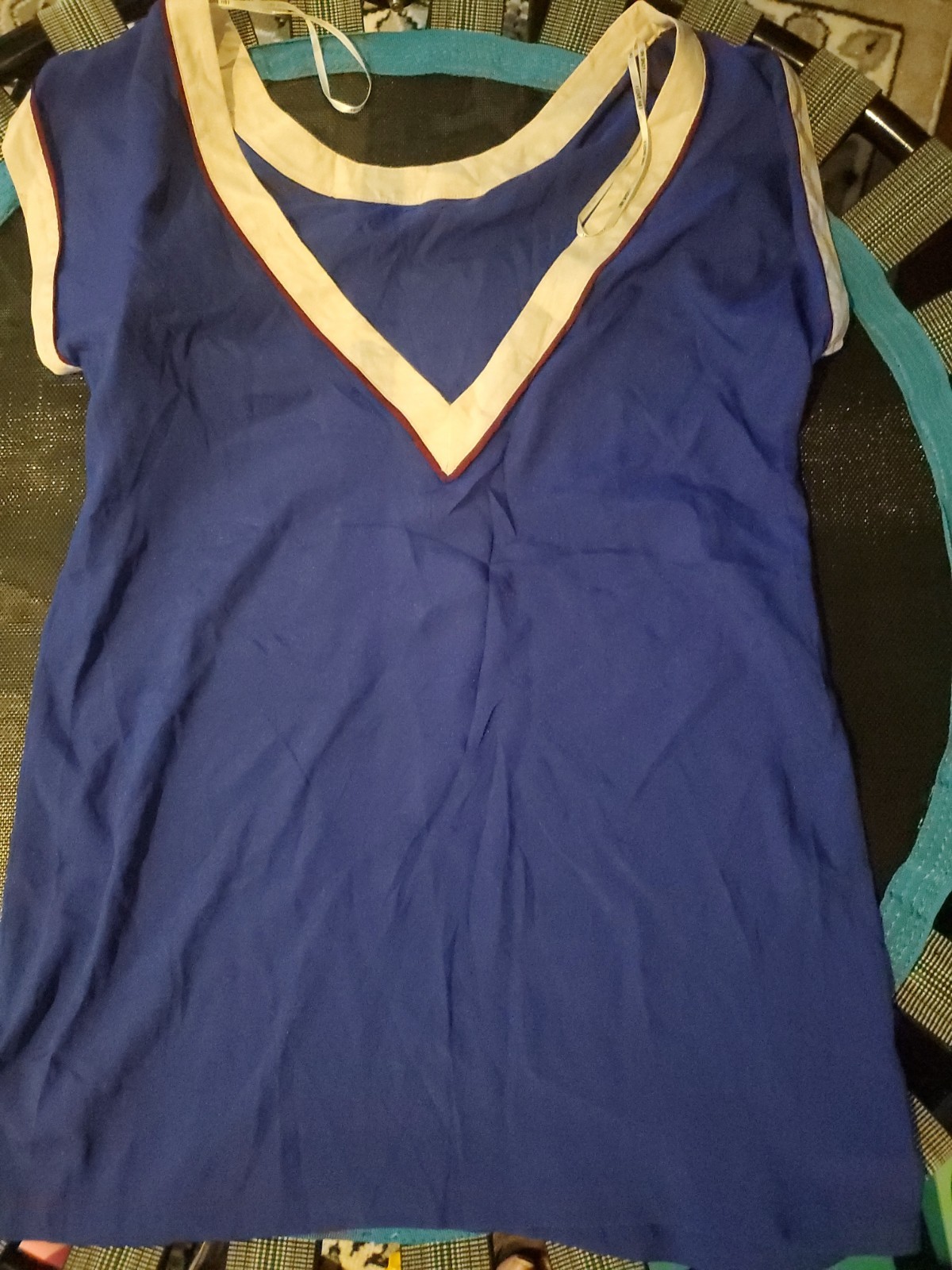 I Love H.81 An American Brand Shirt Length Dress Royal Blue / Burgundy Size M