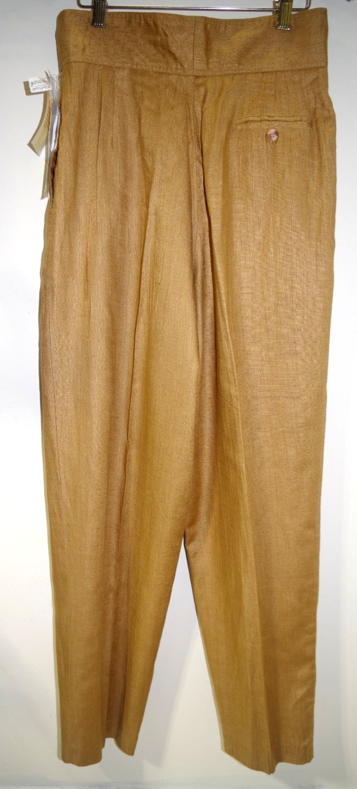 S8 SK & Company NWT Vintage 12 Pleated Trousers Hong Kong Pants Tabacco Road