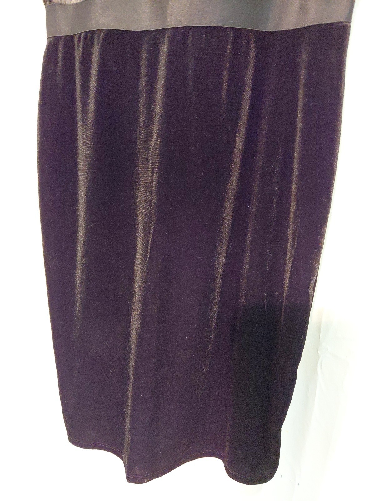 Vintage 90s Y2k Spaghetti Strap Velvet Burnout Little Black Dress Sz M Holiday