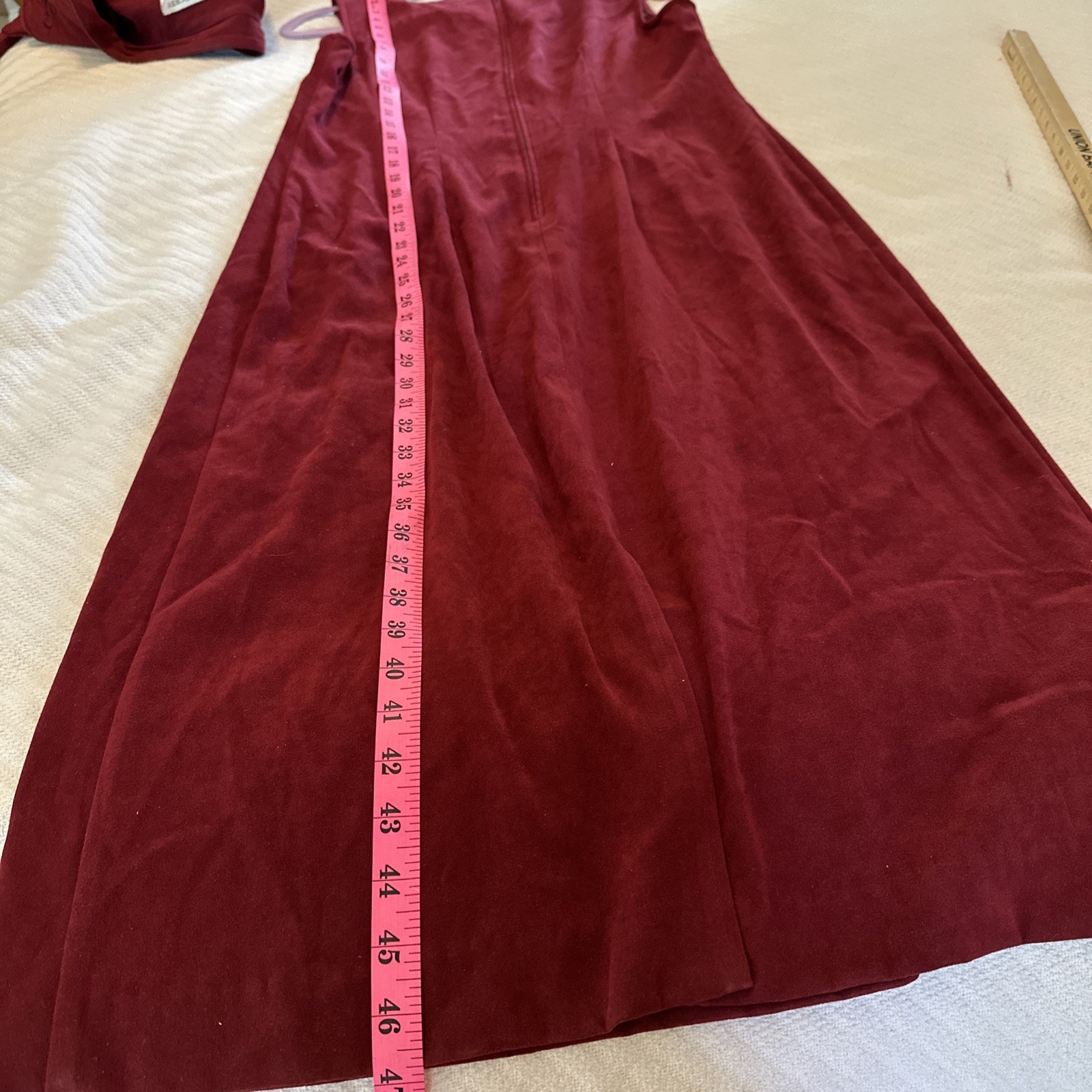 Vtg Miss Dorby Burgundy Wine Velvet 2 Piece Set Dress & Jacket Sz 14 Shoulderpad