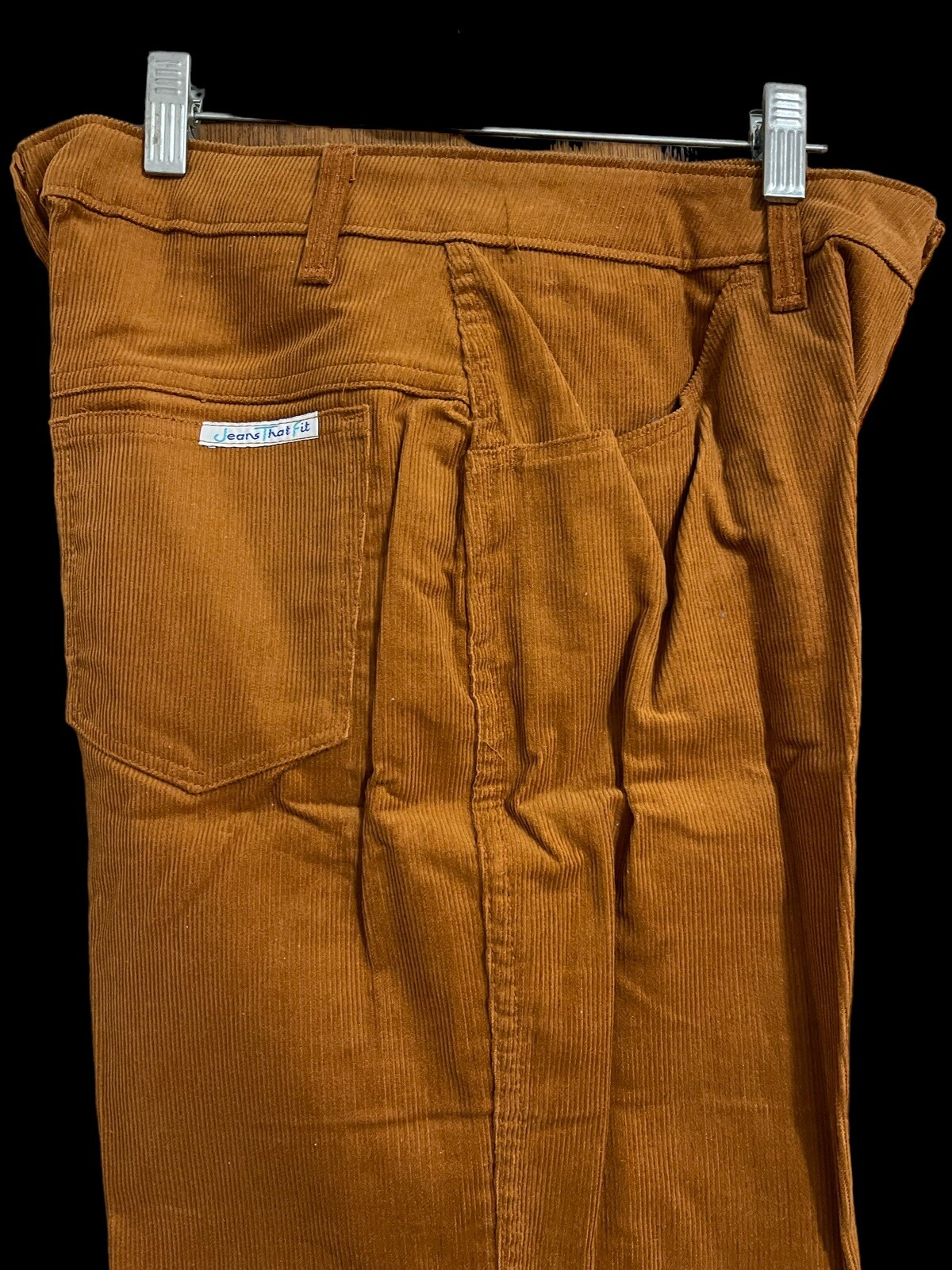 VTG 70s Sears Jeans That Fit Womens Sz 14 Corduroy Pants High Waist Straight Leg