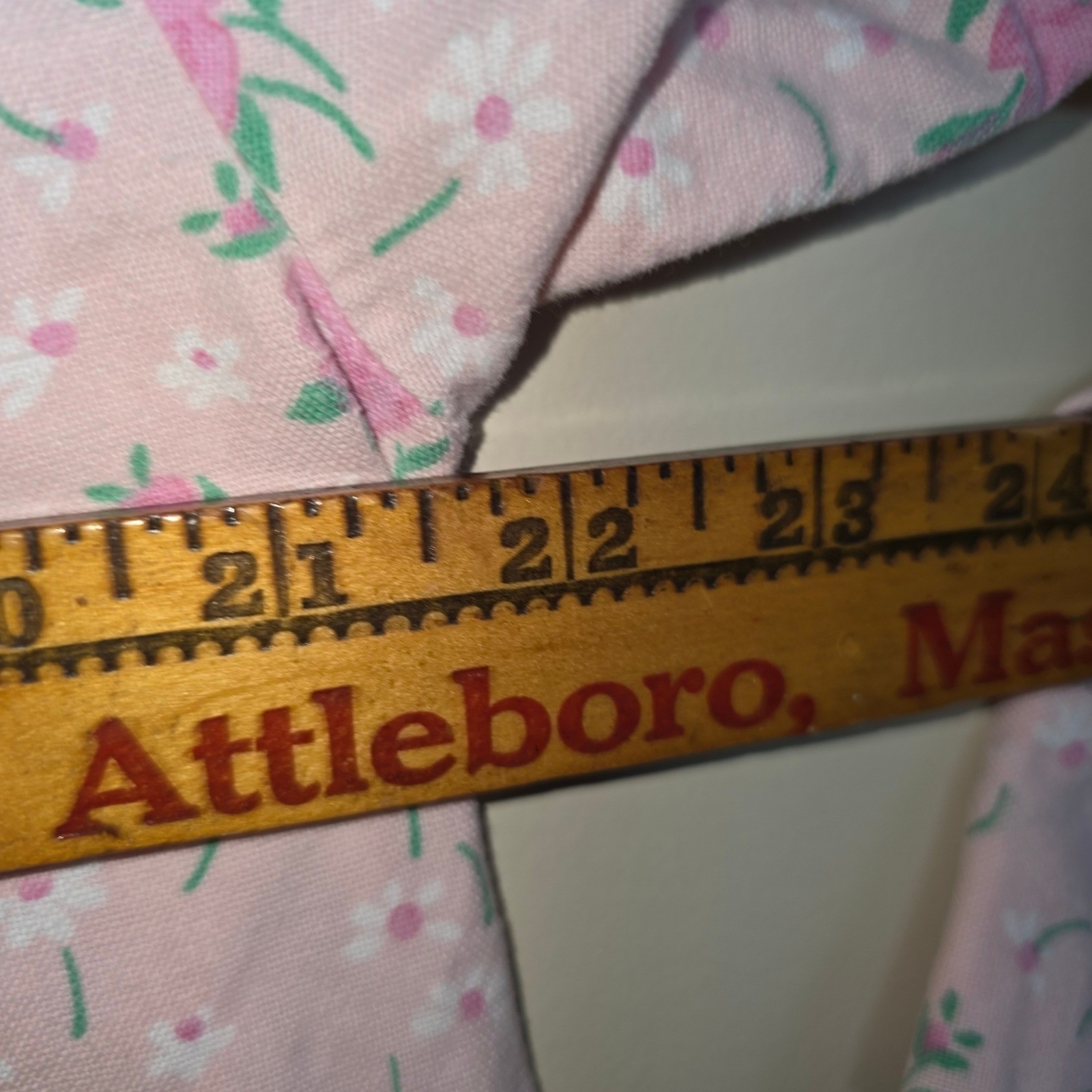 Lady Lindsay Vintage Pink Floral Cotton Flannel Nightgown Long Sleeve Large 9070