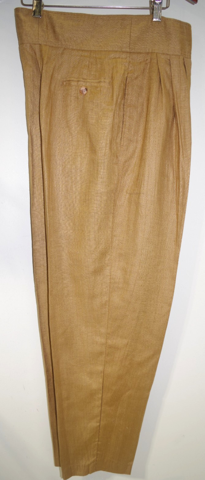 S8 SK & Company NWT Vintage 12 Pleated Trousers Hong Kong Pants Tabacco Road
