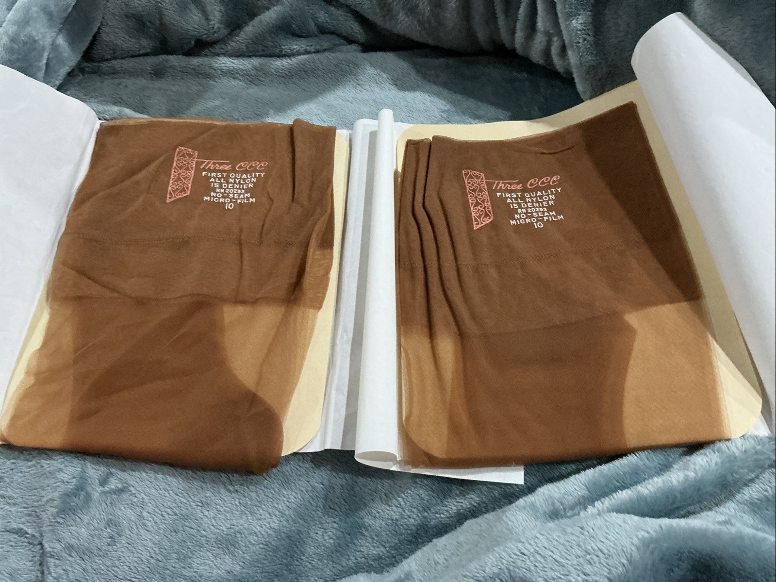 Three CCC Exquisite Thigh High Hosiery 2 Pair Size 10