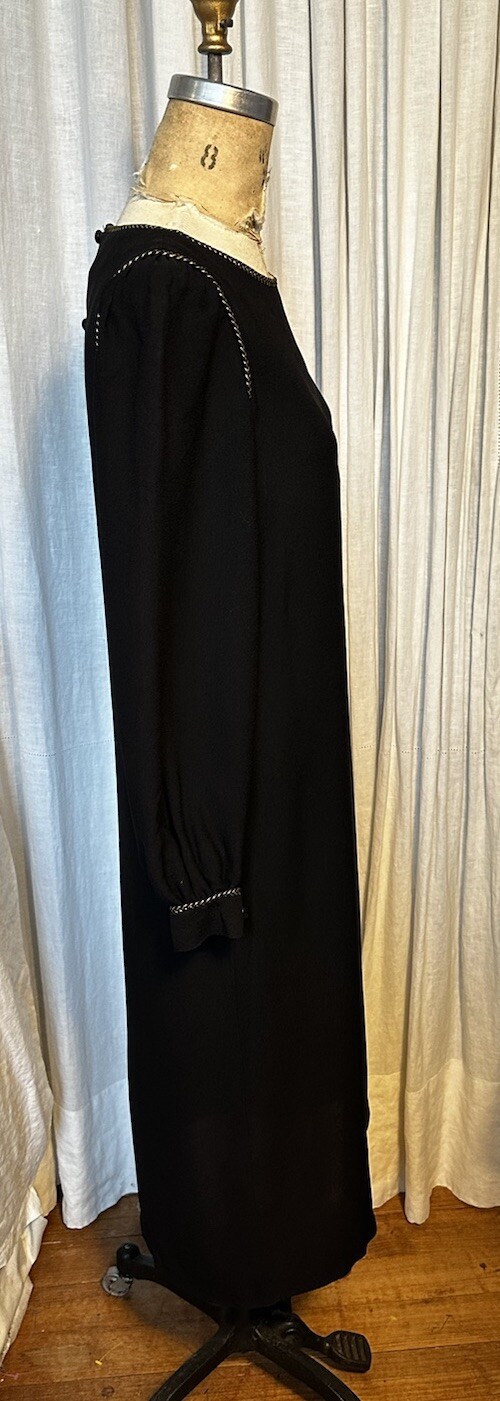 Vintage Regina Kravitz N.Y. Womens Blk Crepe L Sleeve Long Dress Sz 10 used