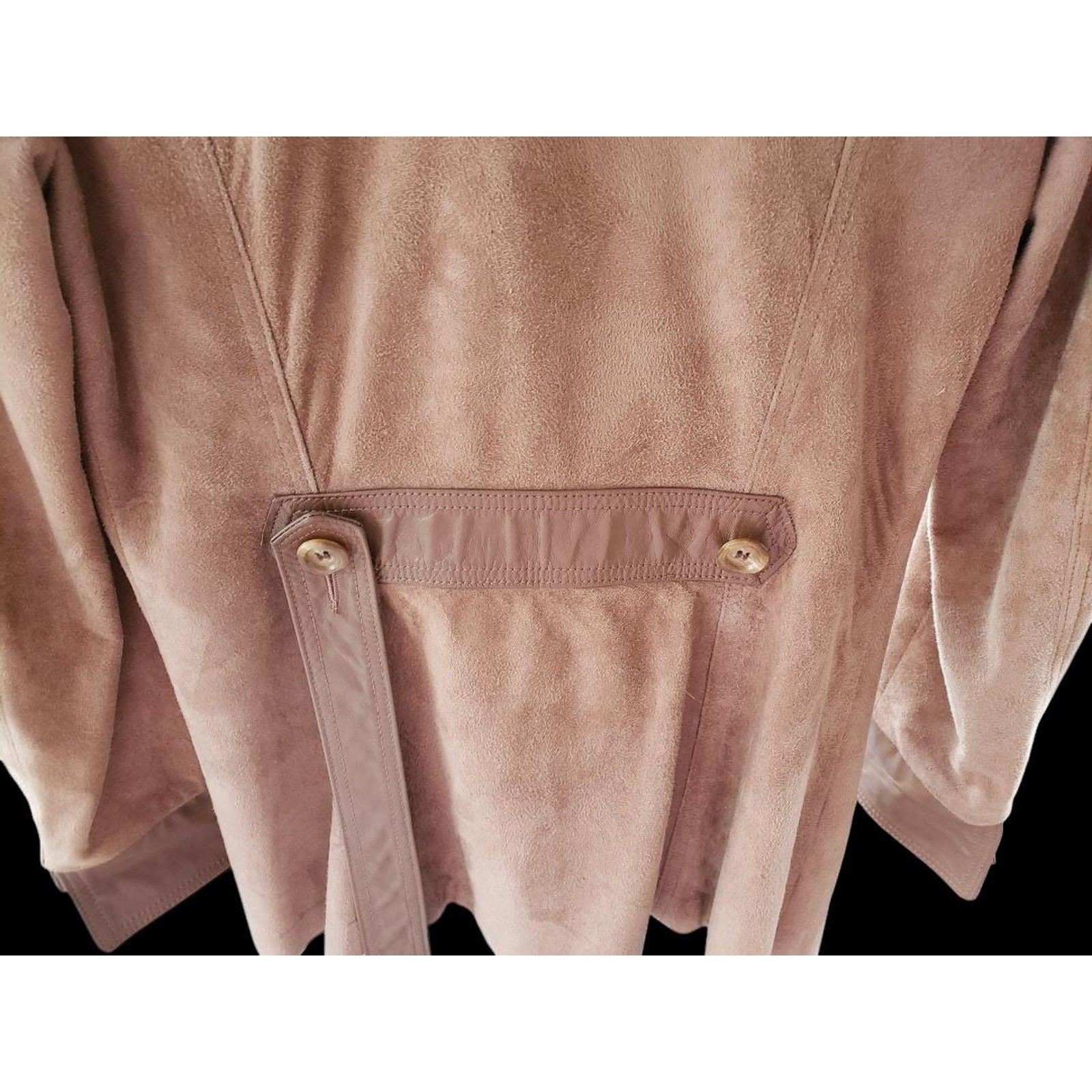 Vintage 70s New England Sports Wear Co Leather and Suede Jacket Coat, Sz S Small