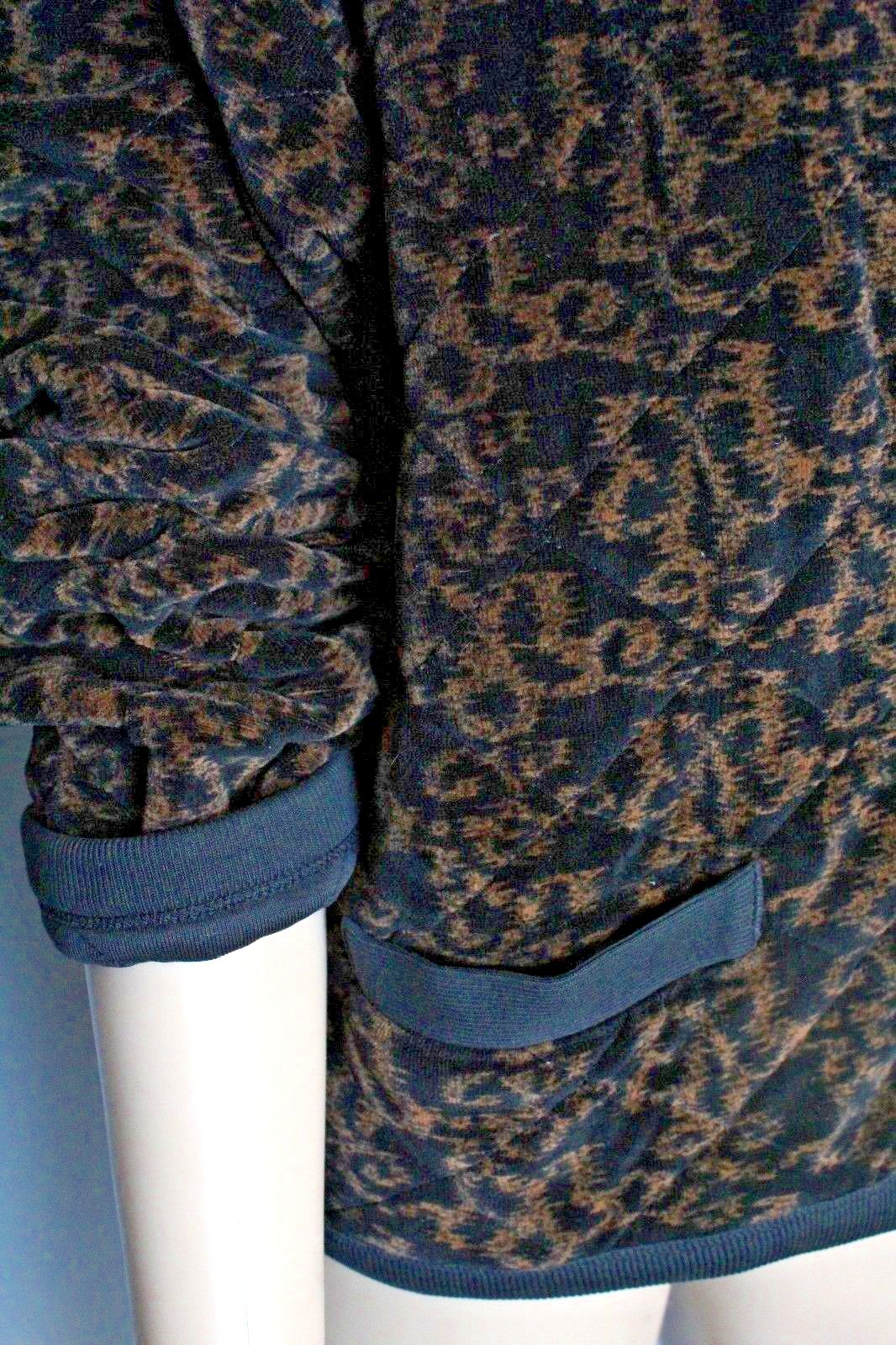 Vtg 80’s Sonia Rykiel Paris France Quilted Floral Velvet Sweater Jacket XL