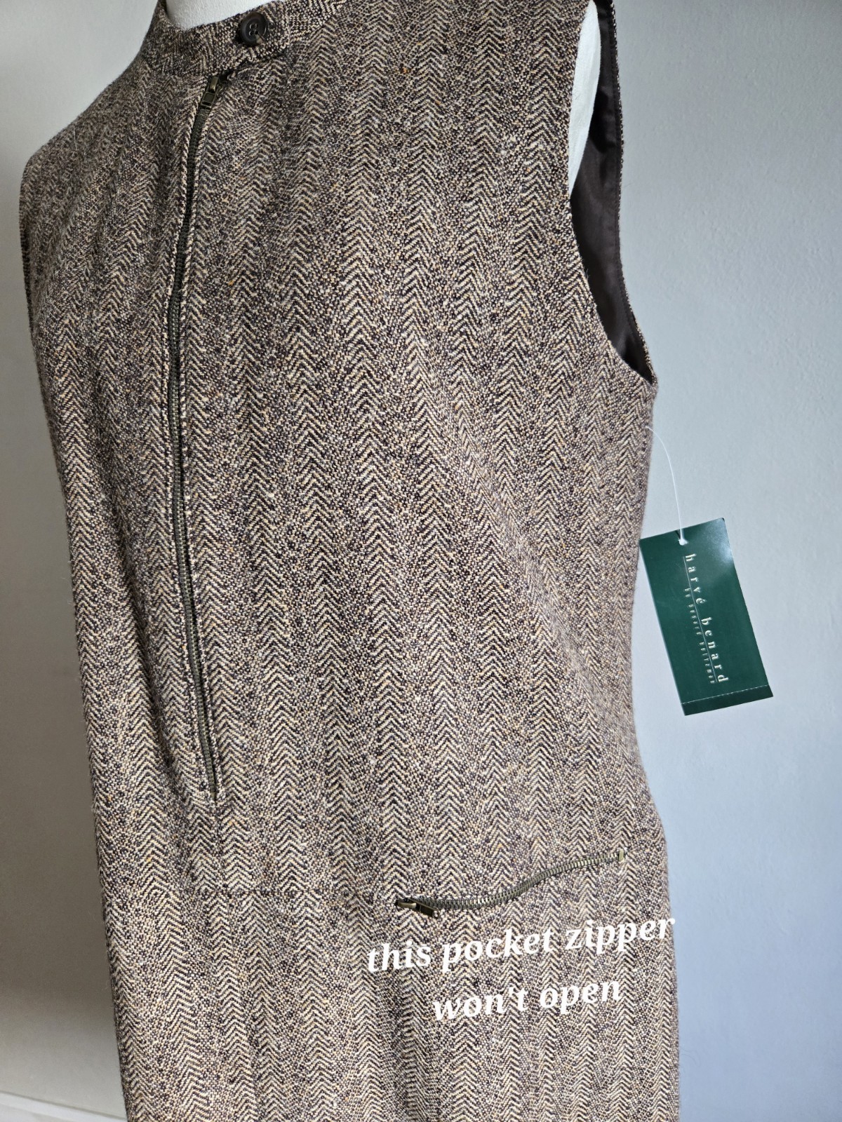 Harve Benard byBenard Holtzman/jumperDres/vintage/women/size12/wool/brown/pocket