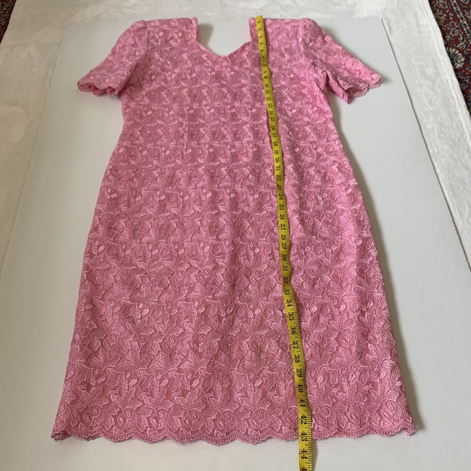 Ricki Renee Dress Women’s Size 18 Vintage Bust 100cm Pink Lace