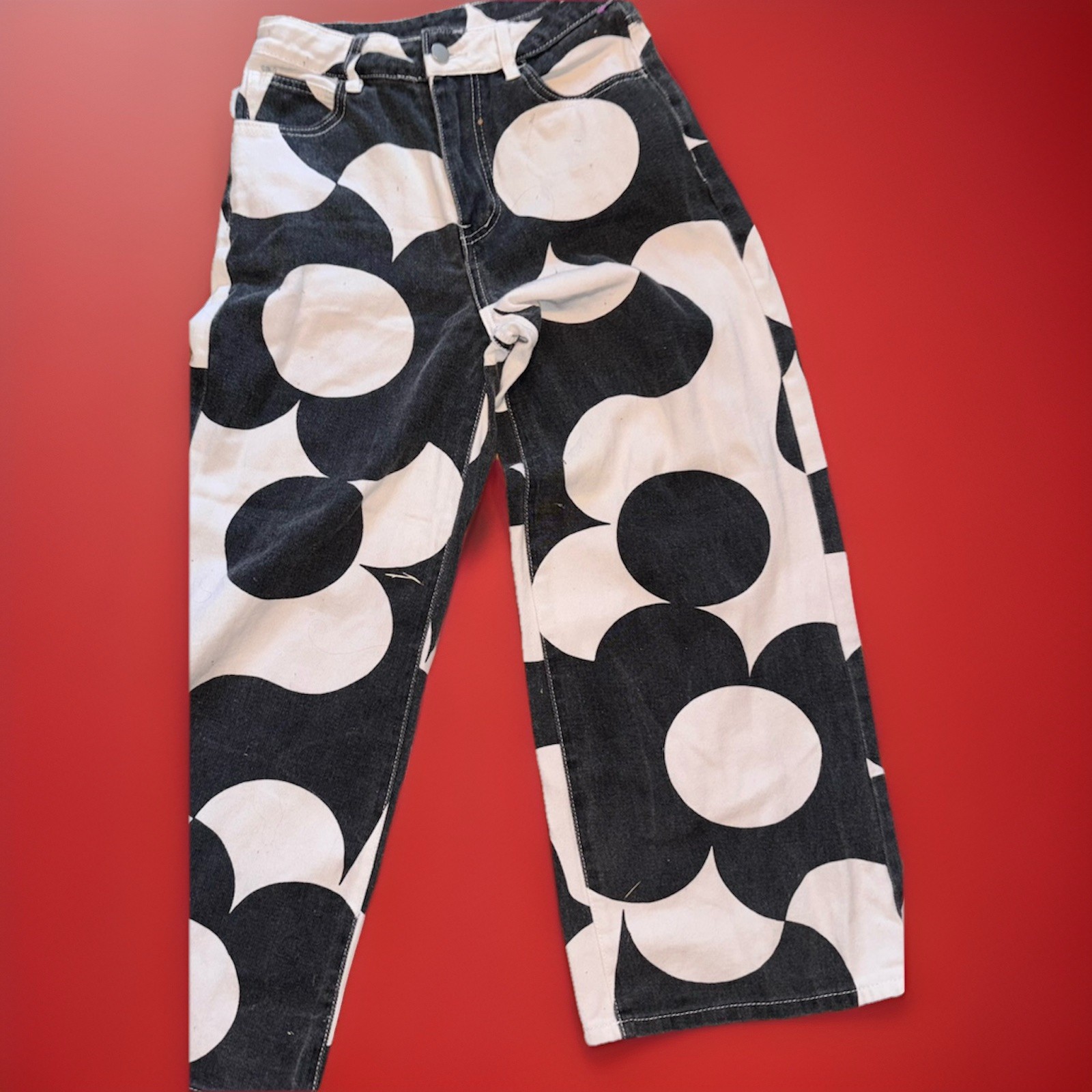 Cider Women’s Denim Polka Dot Jeans Size Small