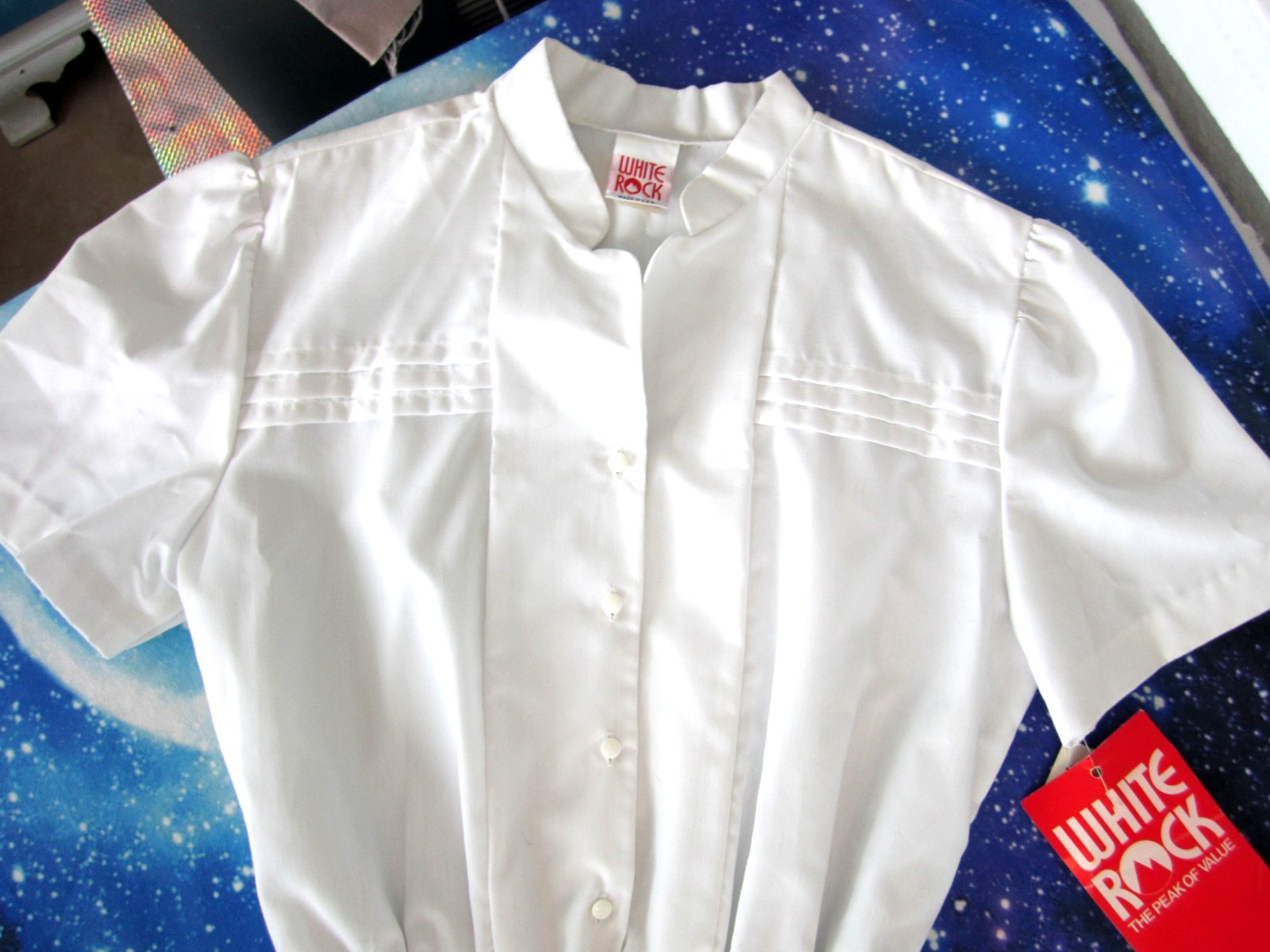 True Vintage 1960s White Rock Uniform Medical Nurse Dress USA Size 15/16 NWT