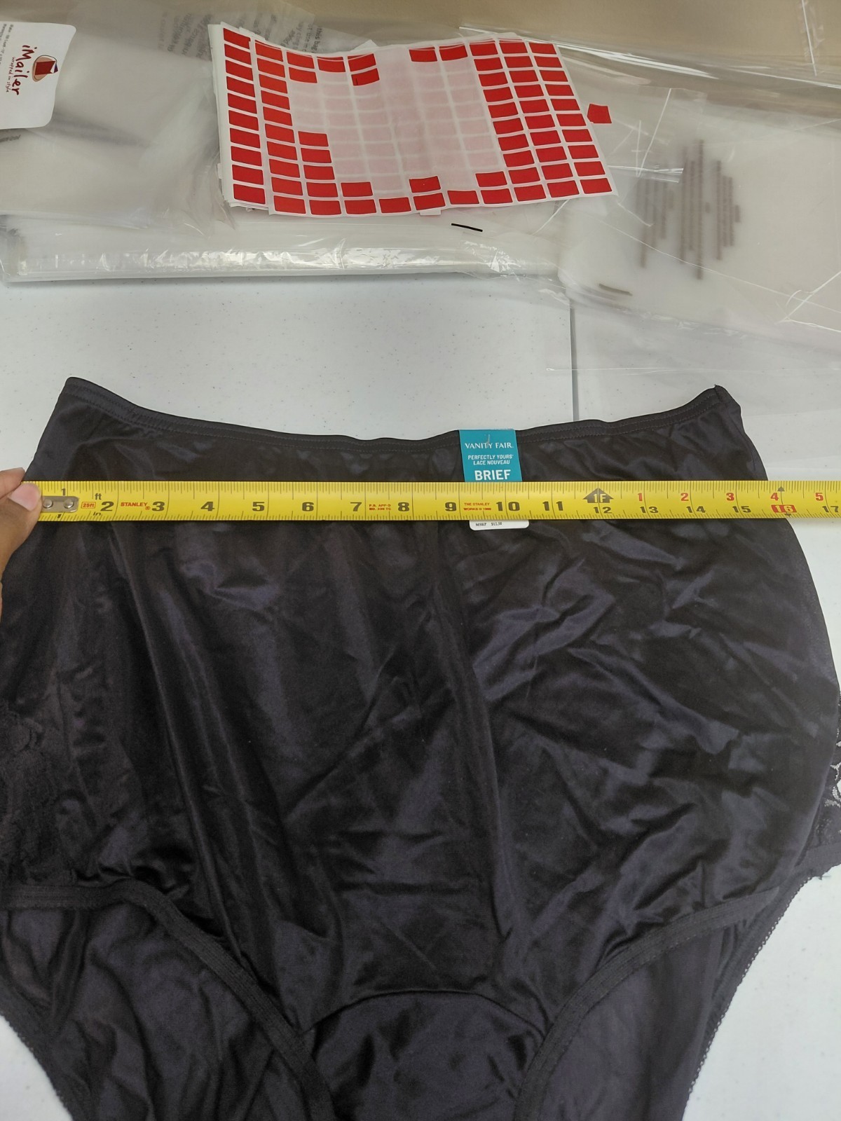 Vintage Vanity Fair Brief Mid Black Size 9/2XL