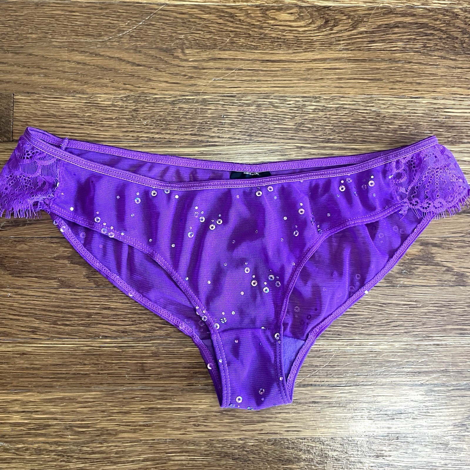 vtg Y2k Victorias Secret Sexy Little Things Panties S Purple Fairy Lace Brief