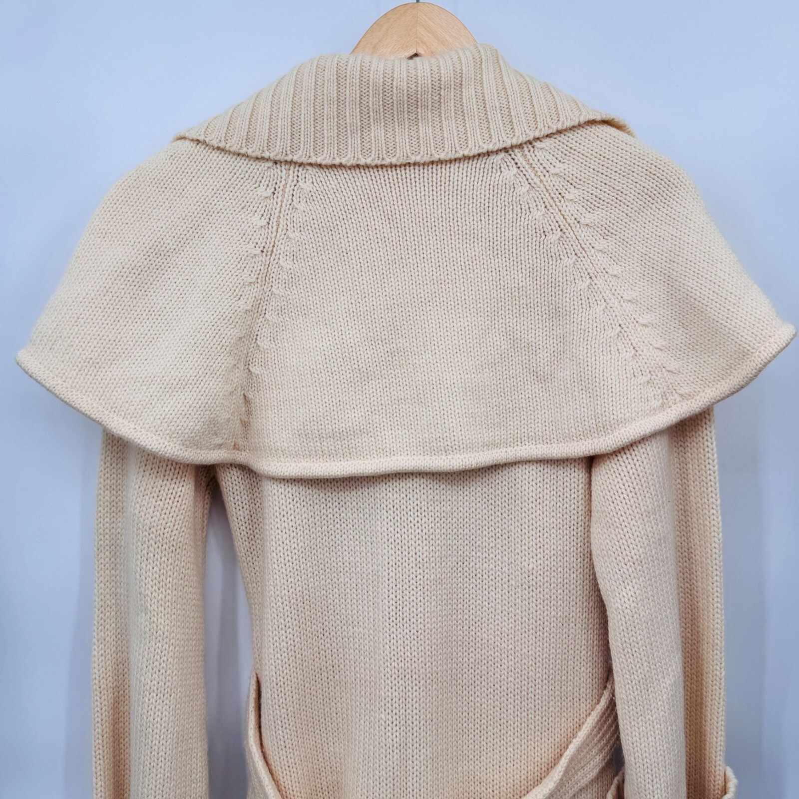 Maurada Cardigan Bishop Sleeve Old Money Grannycore Large Wool Blend Vintage 70s