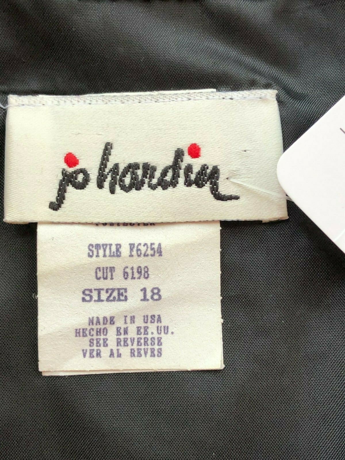 NWT VINTAGE JO HARDIN Women’s VEST Sz 18 or XL, BLACK BEIGE, TEXTURED, 4 BUTTONS