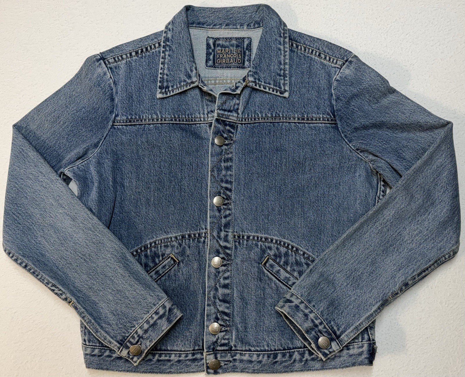 Vintage 90s Marithe Francois Girbaud Jean Denim Trucker Jacket Sz M Chest 39 EUC