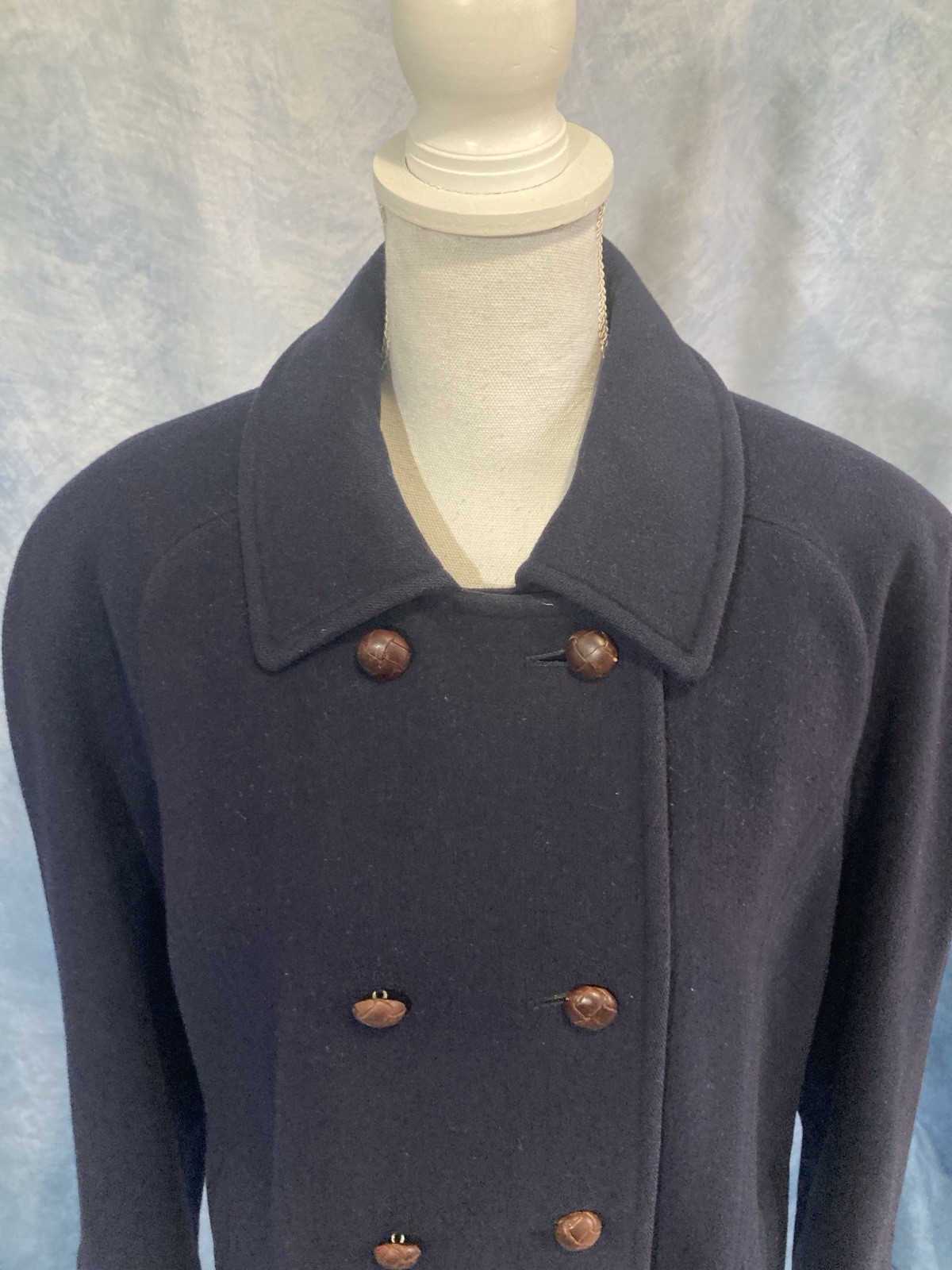 Vintage 70s 80s Original Penguin Munsingwear Peacoat Navy 100% Wool USA Sz 14