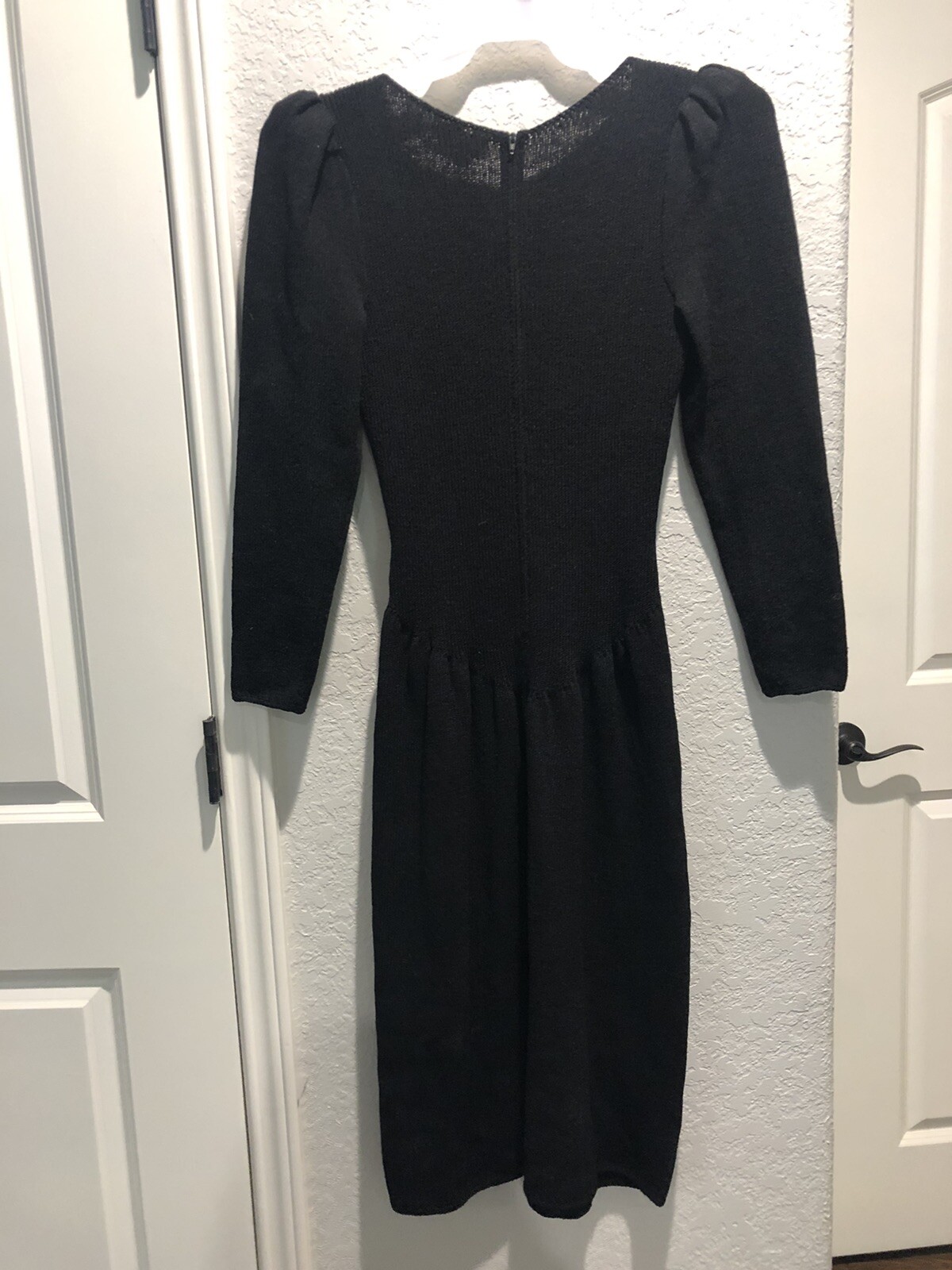Vintage Saks Fifth Avenue Pat Sandler Wellmore Dress Sweater Knit Beaded Sz 10