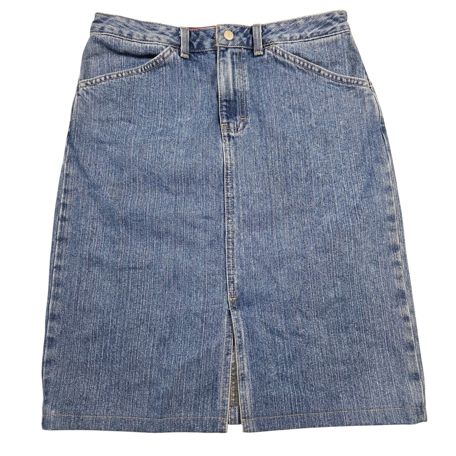 Tommy Hilfiger Vintage 90s Denim Y2k Skirt Retro 2000s Bratz Hiphop Womens 6