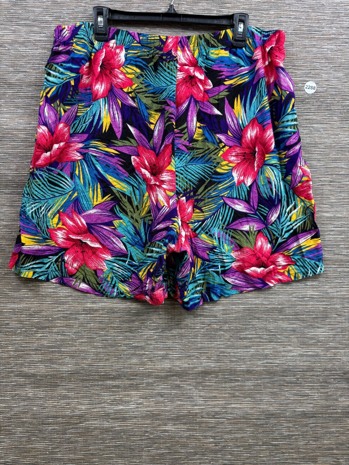 Vintage Separate Issue High Rise Floral Tropical Shorts Womens Sz 1X Multicolor