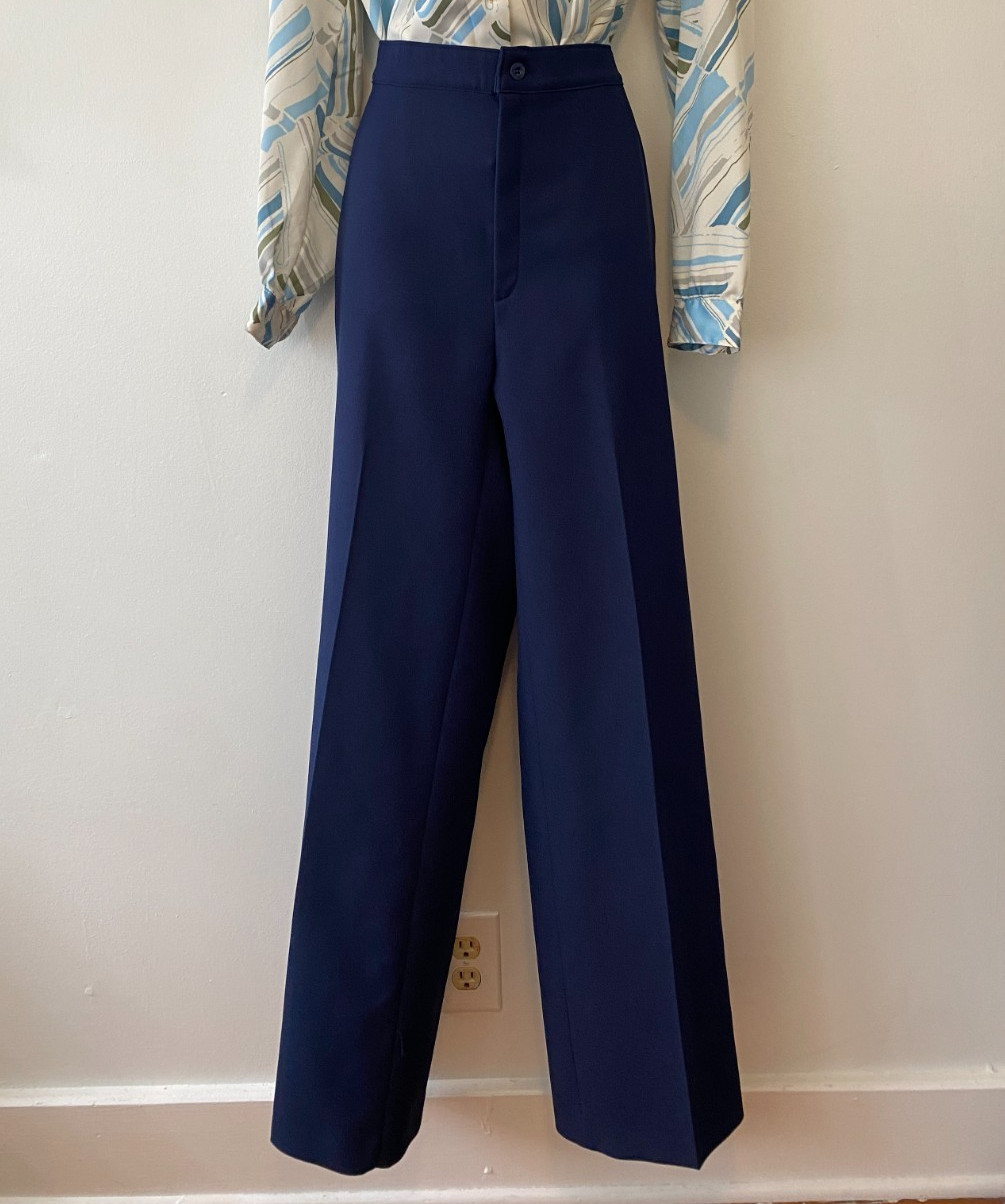 Vintage Levis Bend Over Pant Womens Straight Leg Vtg 14 Blue Trousers 28×33