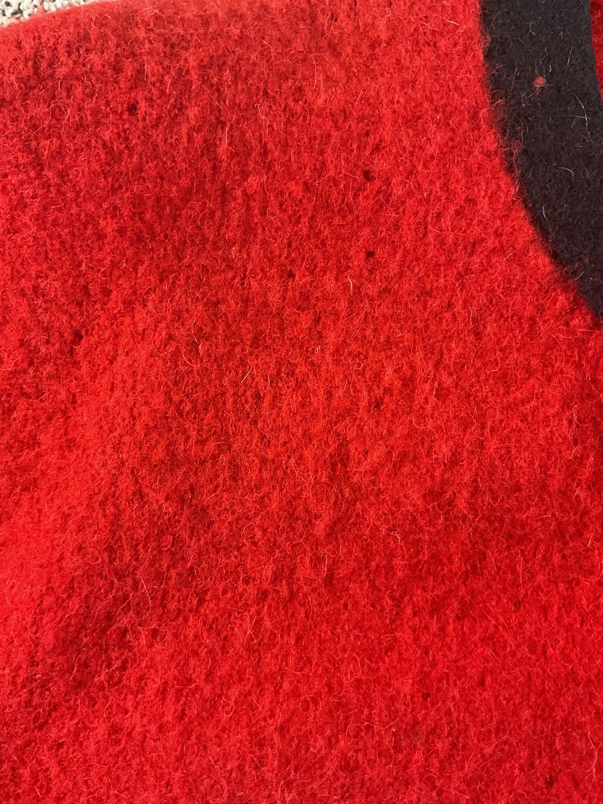 Dachstein Walk-Janker Loden Wool Jacket Red Black Vintage