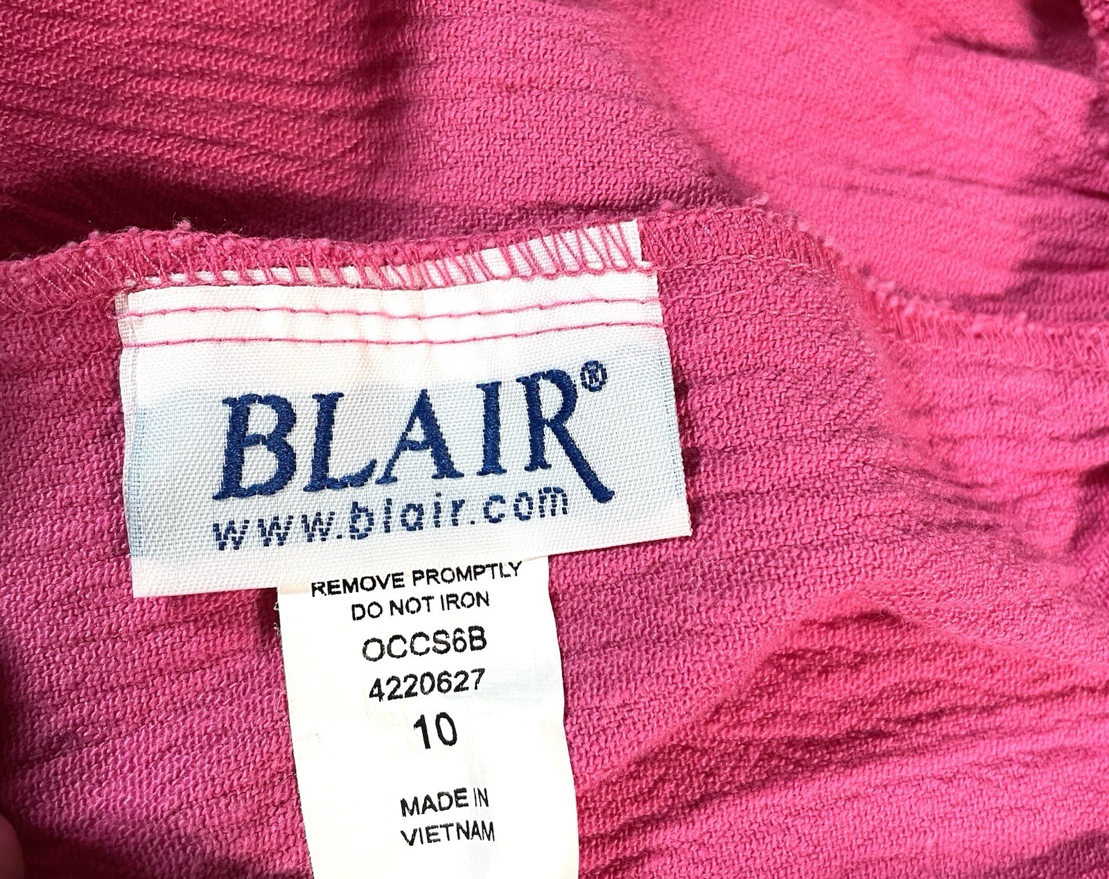 Blair Vintage Koolots Capri Pants Elastic Waist High Rise Wide Leg Size 10 Pink