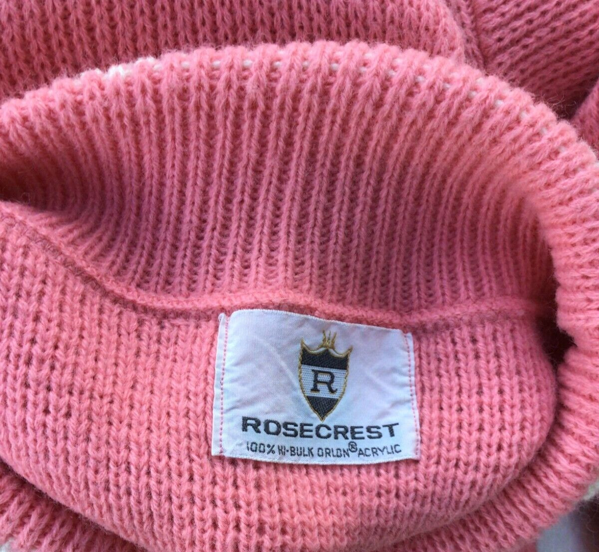 Vintage 1950’s ROSECREST MOCK TURTLENECK SWEATER Size M?