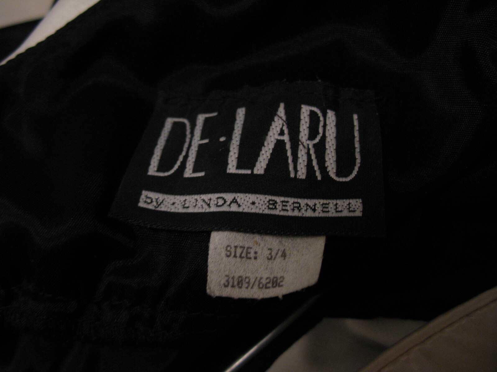 Womens De Laru Little Black Formal Evening Pencil Dress Low Back Sz 3/4 USA NWT