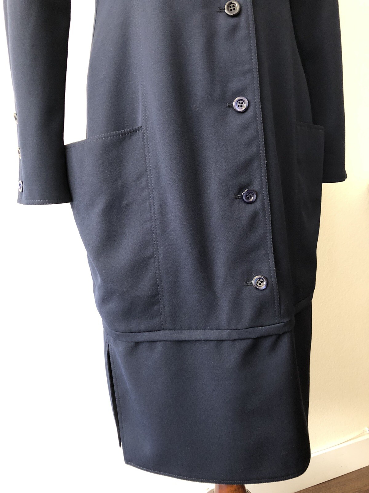 Vintage ’80s Emanuel Ungaro Parallele Avant Garde Midi Dress Shift Pockets Large
