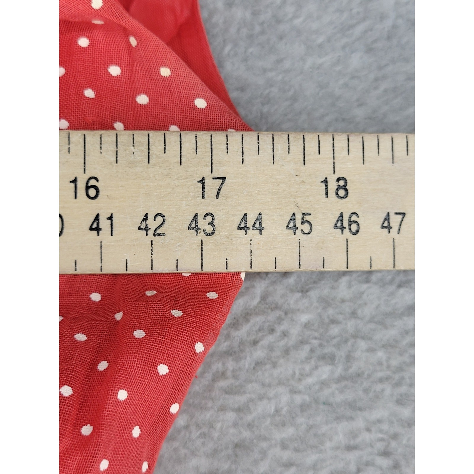 Vintage Red Polka Dot Ruffle Maxi Dress Womens Size 9 V-Neck Cascading Ruffles