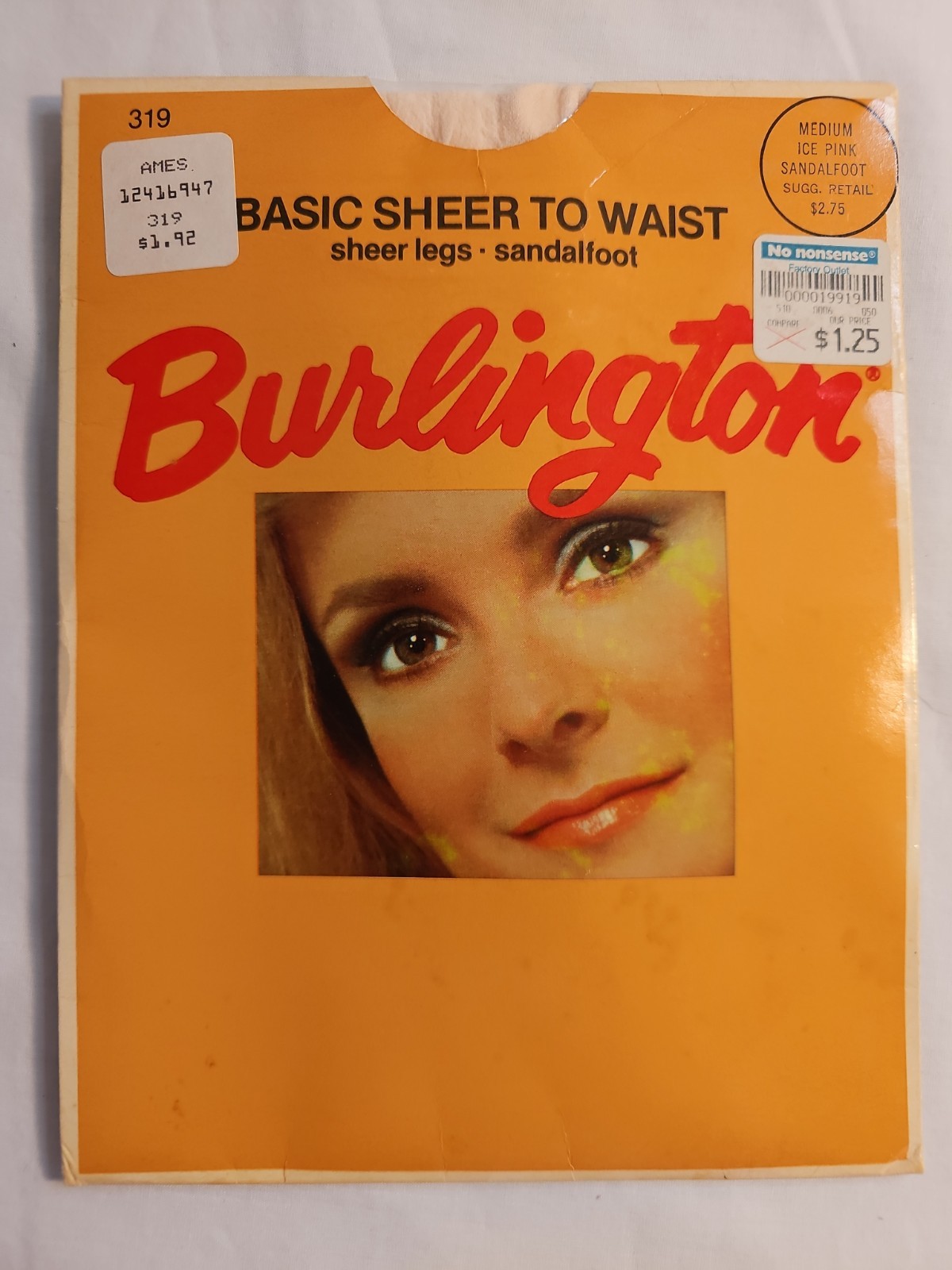 Vintage 70’s Pantyhose Burlington Medium Ice Pink Sandalfoot