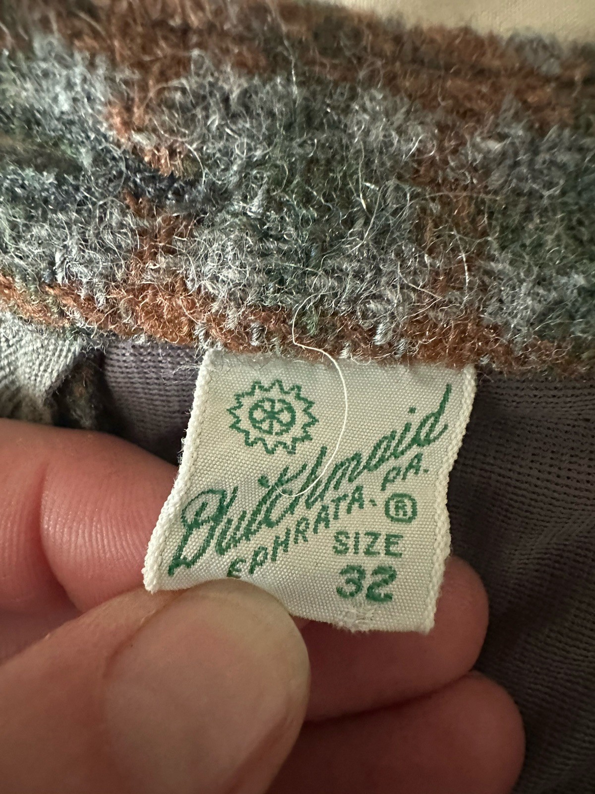 Vintage Dutchmaid Women’s Plaid Wool Skirt/Matching Cropped Jacket Ephrata, Pa