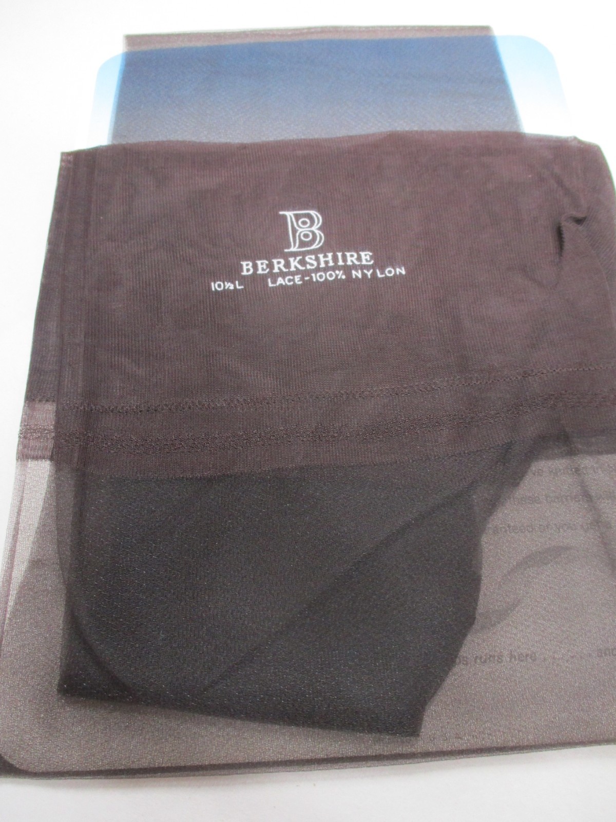 1 PR VINTAGE BERKSHIRE RHT MICRO MESH SHEER NYLON STOCKINGS 10 1/2 LONG BLACK