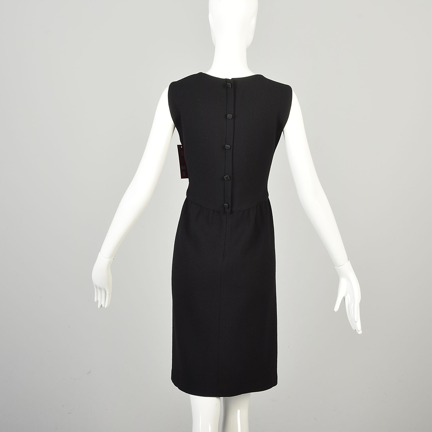Medium 2000s Sleeveless LBD Little Black Dress Satin Ruched Waist Cocktail Dress