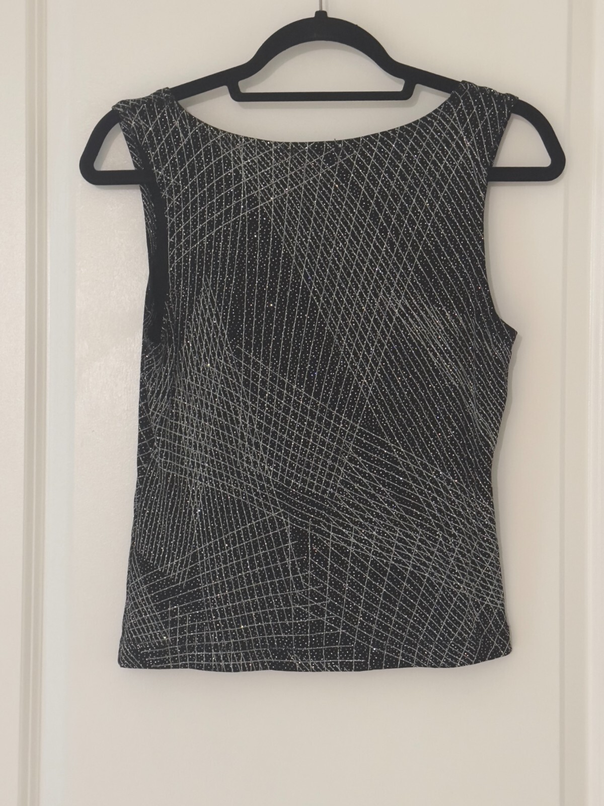 Vintage T & Company Glittery Top Size M, Silver and Black Glittery Top, 90’s