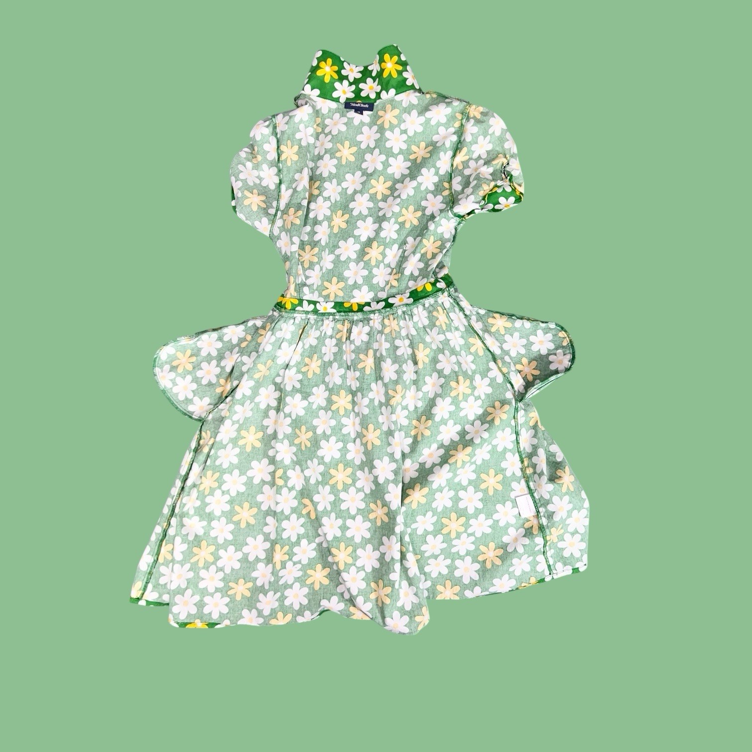RETRO MODCLOTH FLORAL FLOWER POWER TWEE DRESS FAIRY WHIMSICAL MOD BOHO HIPPY M