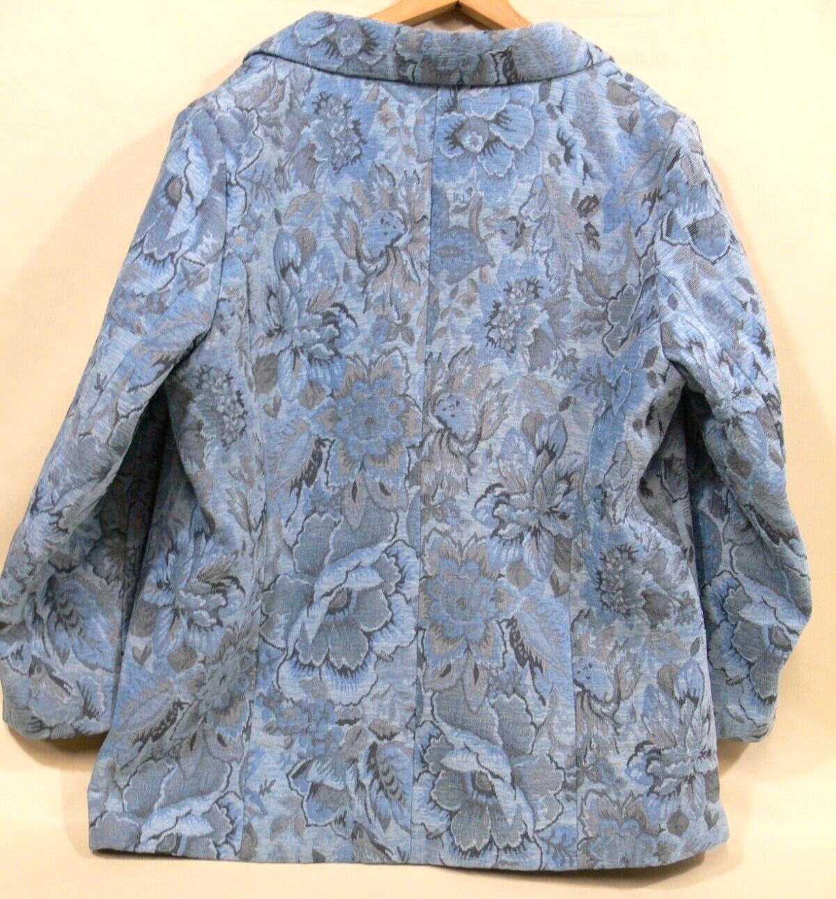 Vintage MAINSTREET BLUES Damask Jacquard Blazer Jacket Coat Womens Plus XL 1X 2X