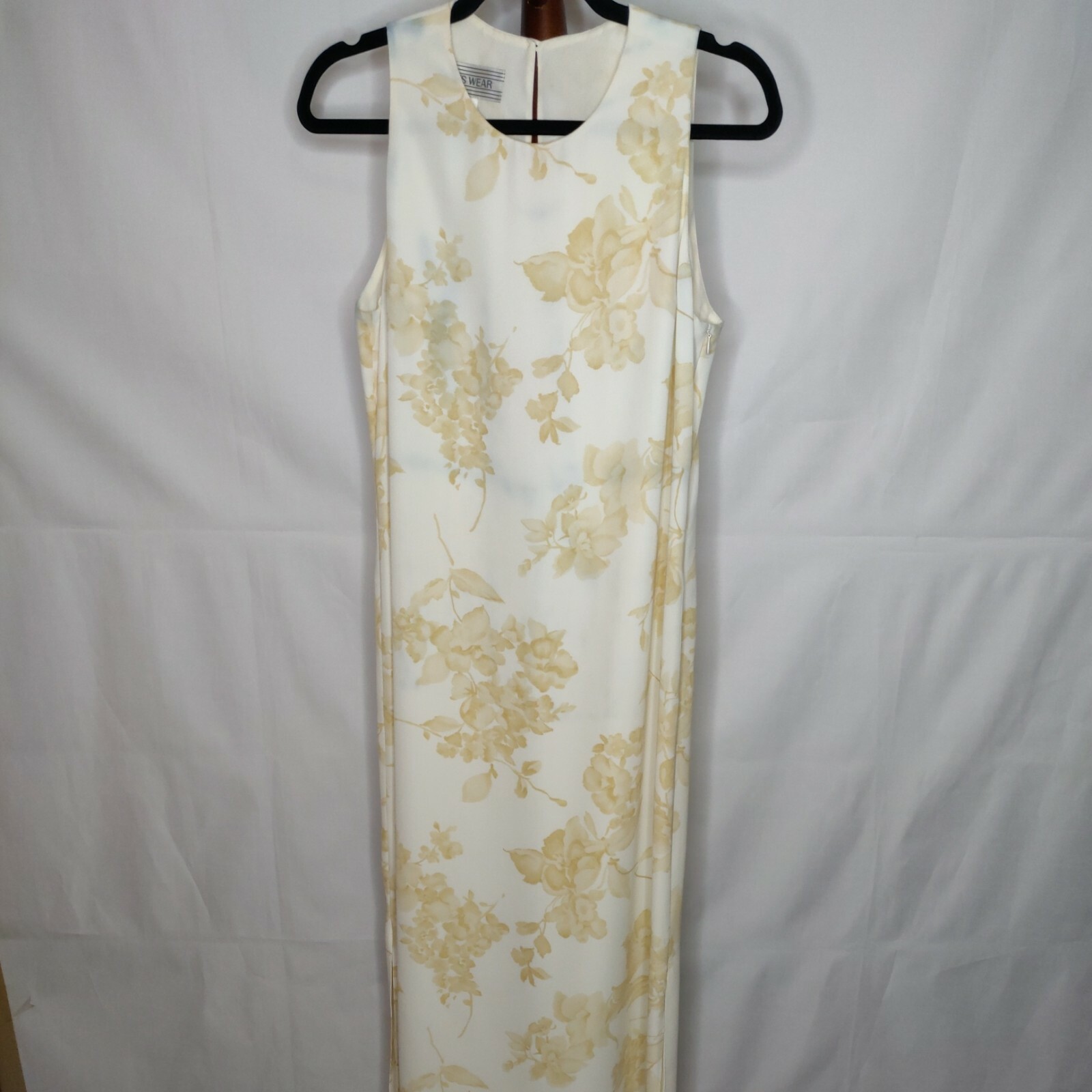 Jones Wear Vintage women’s 12 sleeveless lined maxi dress side zip back teardrop