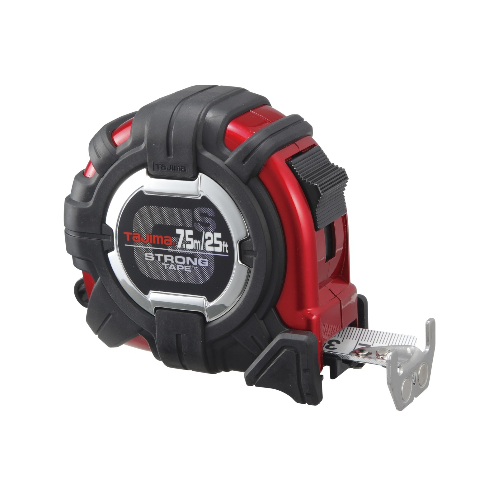 TAJIMA Tape Measure – 25ft/7.5m x 1in GS-Lock Measuring Tape with Horned Magneti