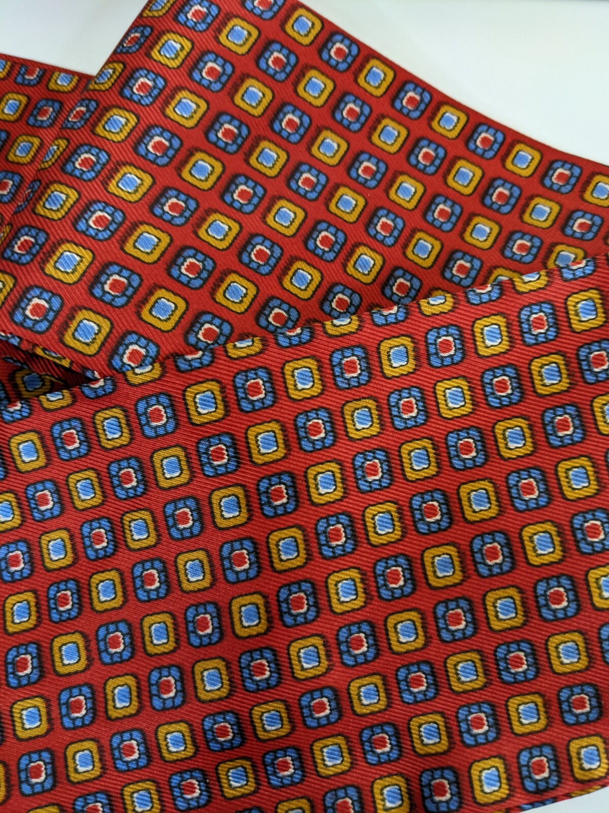 Vintage Art Deco Skinny Scarf Set Purse Hair Neck Tie Red Blue Yellow White