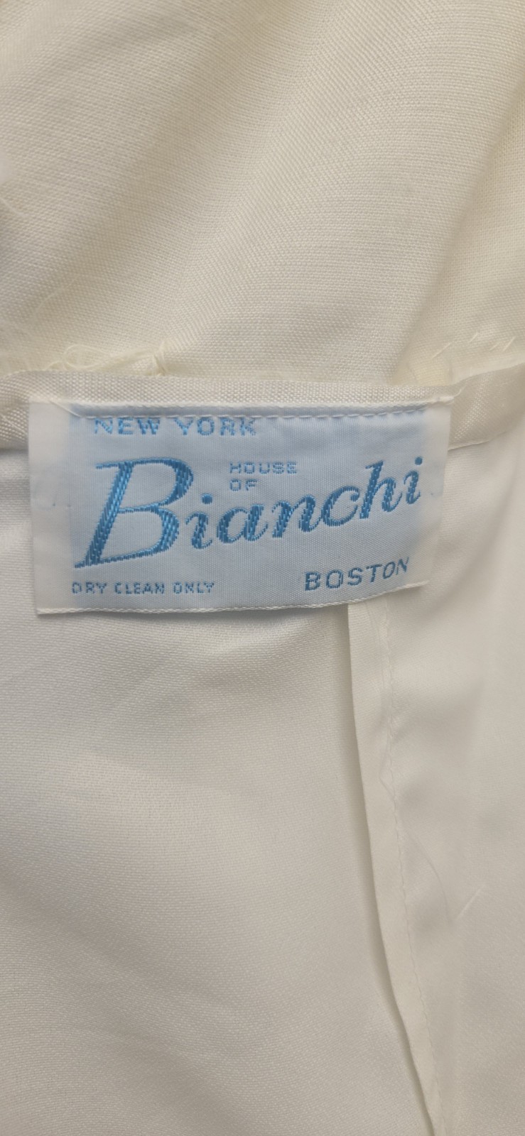 Bianchi Vintage 60s Ivory chiffon with Alencon lace trim Wedding Dress sz 8