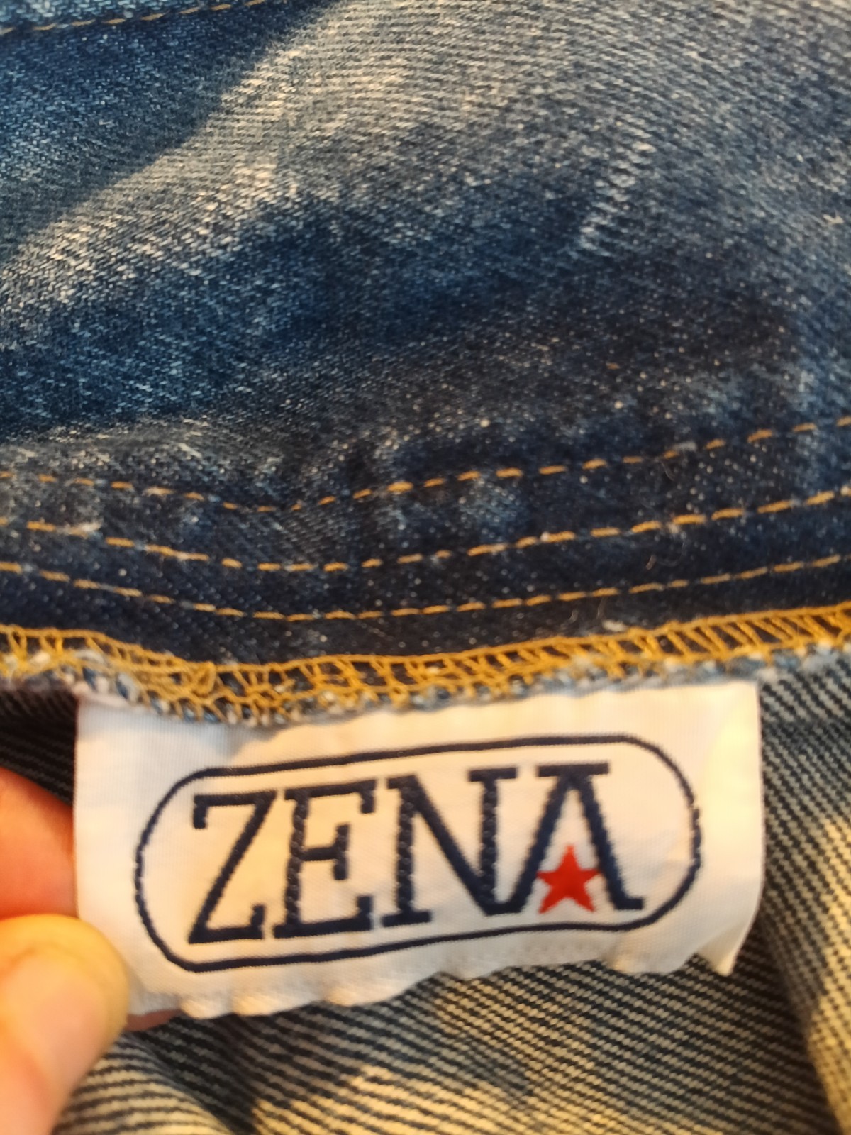 Vintage 80s Zena Stonewashed Jean Denim High Waist Pencil Skirt Size 7 Retro