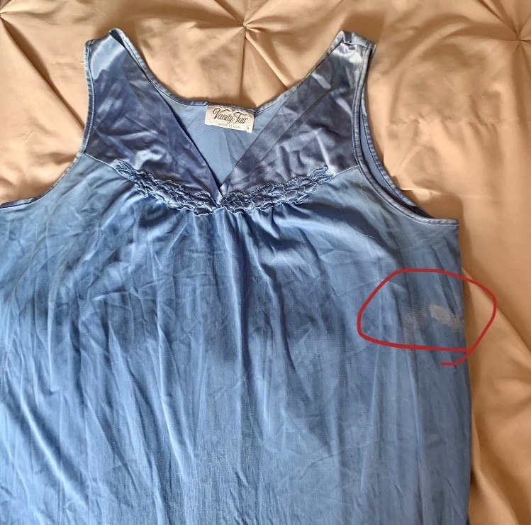 LOT of 3x Vintage Vanity Fair BLUE PINK AQUA Robe Slip Gown Nylon Nightgown SZ S