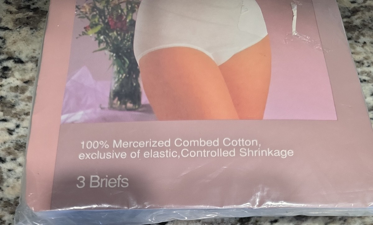 VTG JC Penney Underscore White Mercerized Combed Cotton Briefs Elastic Leg 6 USA