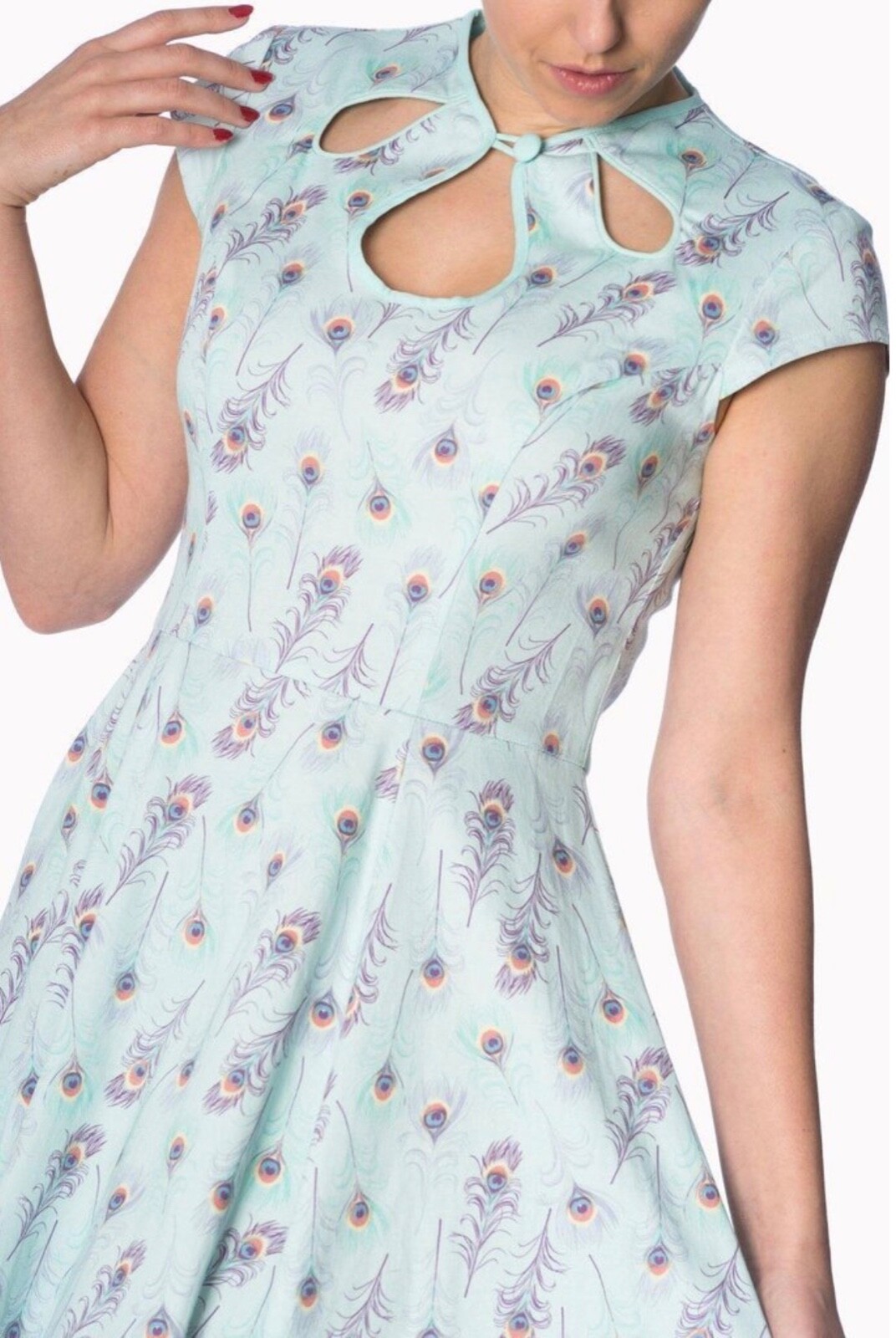 Peacock Feather 50’s Dress
