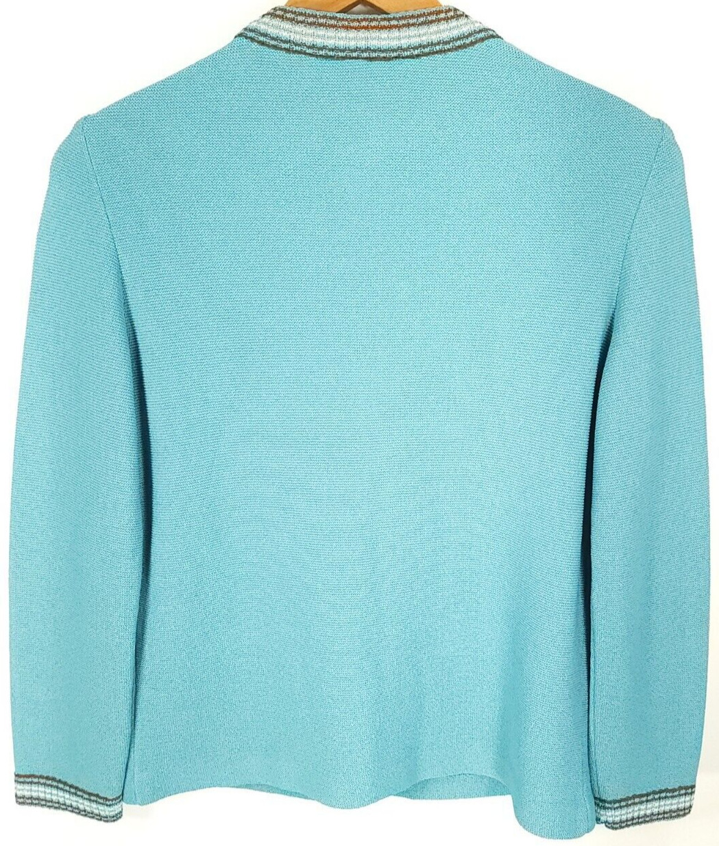 Vtg Kimberly Cardigan Sweater Women’s 12 Blue Dacron Polyester GrandmaCore