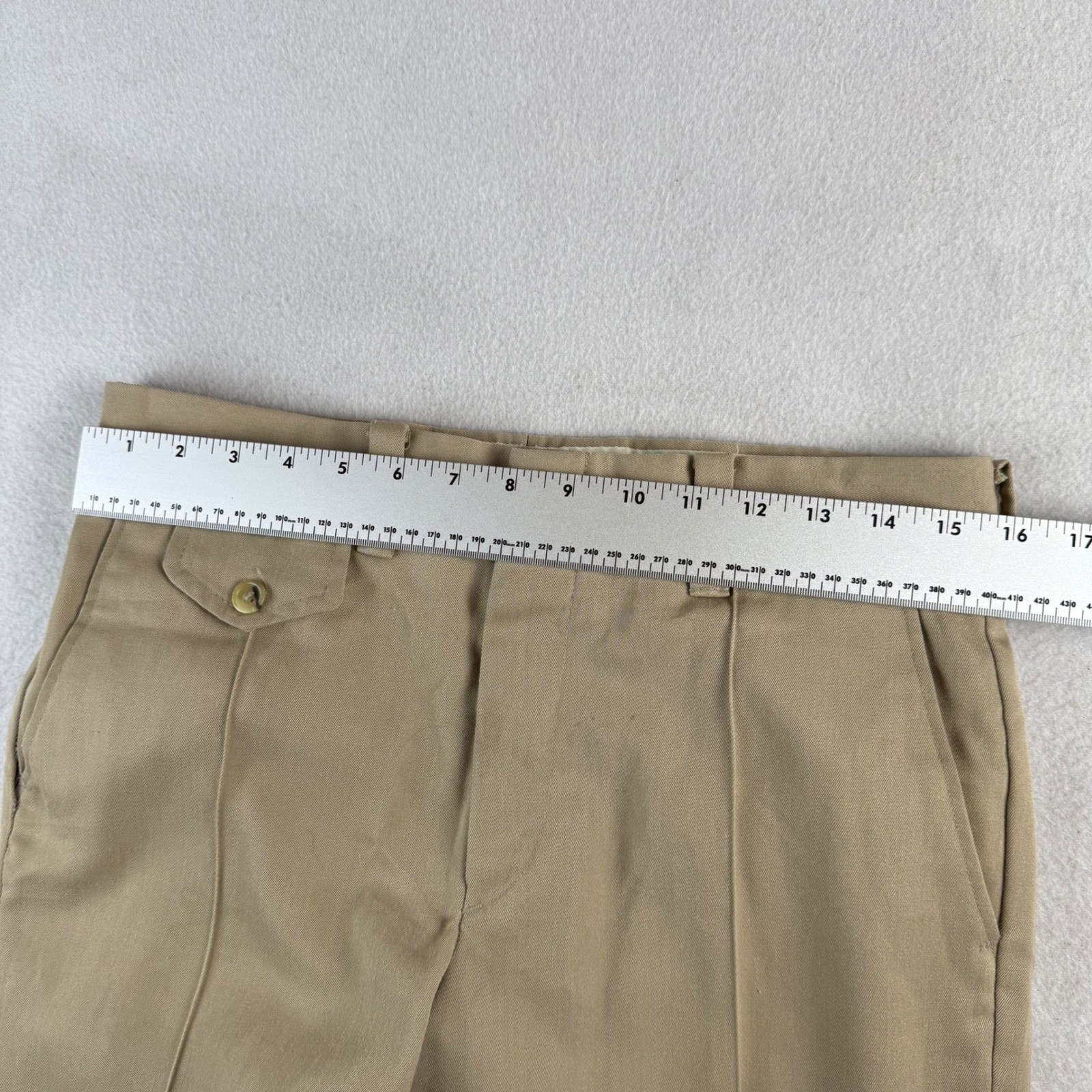 Vintage Levis Panatela Tan Khaki Flare Leg Trousers 70s Wide Leg Pants 31×30